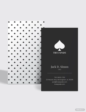 Spade Modern Business Card Template