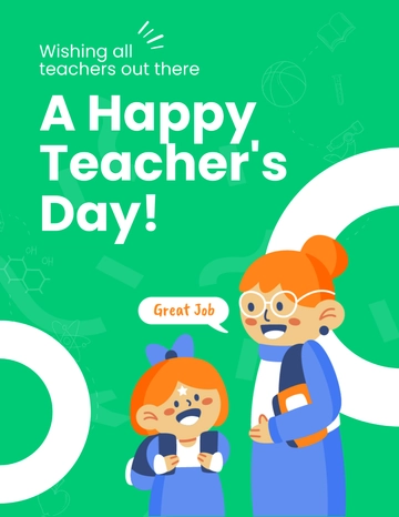 Free Happy Teacher's Day Flyer Template to Edit Online