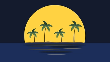 Free Palm Tree Ocean Background Template to Edit Online