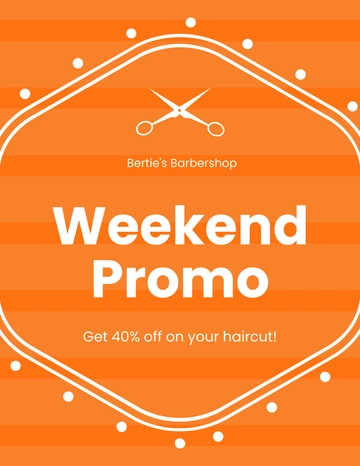 Free Barber Shop Promotion Flyer Template to Edit Online