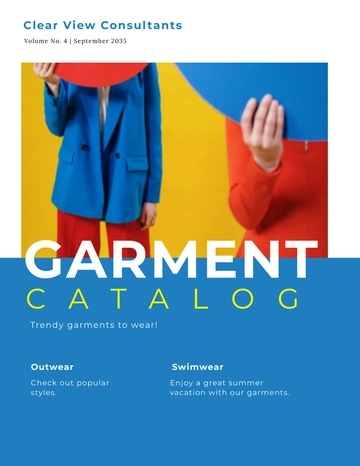 Free Garment Catalog Template to Edit Online