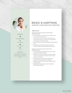 Assisted Living Executive Director Resume