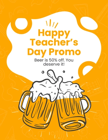Free Funny Teacher's Day Flyer Template to Edit Online