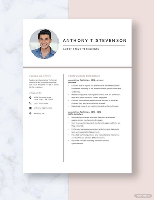 Automotive Technician Resume