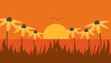 Free Sunflower Sunset Background Template to Edit Online