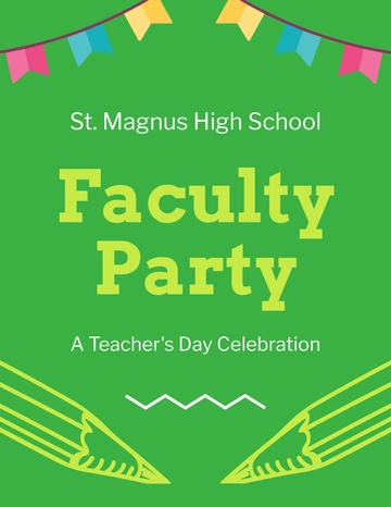 Free Teacher's Day Celebration Flyer Template to Edit Online