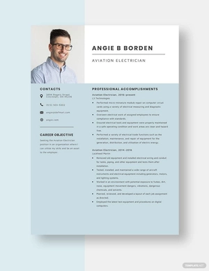 Aviation Electrician Resume