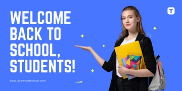Free Welcome Back To School Banner Template to Edit Online