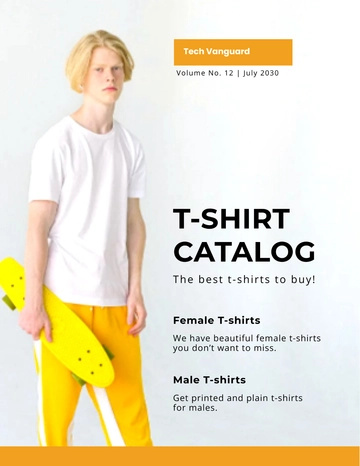 Free Blank T Shirt Catalog Template to Edit Online