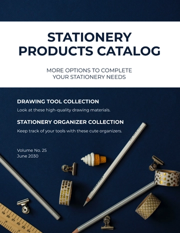 Free Stationery Products Catalog Template to Edit Online