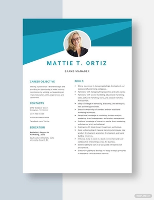 Brand Manager Resume