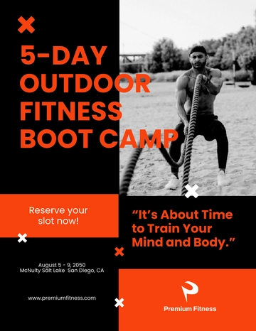 Free Fitness Boot Camp Flyer Template to Edit Online