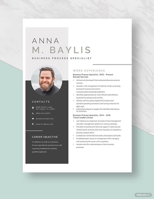 Business Process Specialist Resume