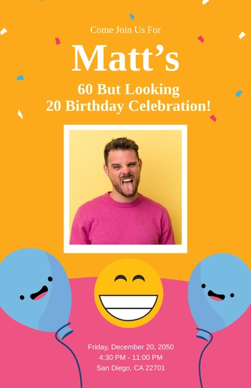 Free Funny Birthday Poster Template to Edit Online