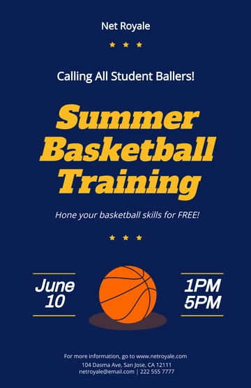 Free Cool Basketball Poster Template to Edit Online