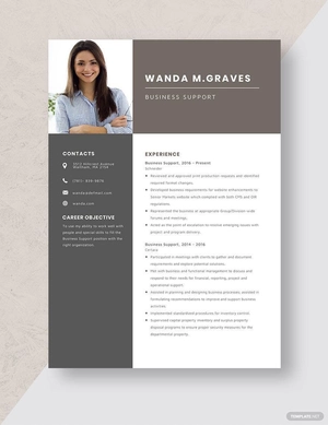 Business Support Resume