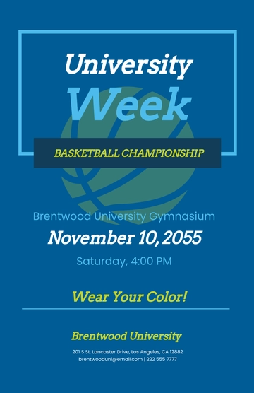 Free Basketball Tournament Poster Template to Edit Online