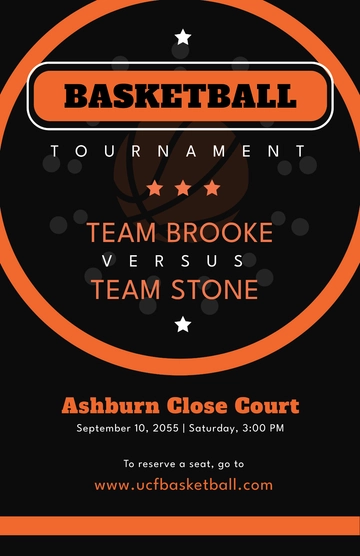 Free Creative Basketball Poster Template to Edit Online