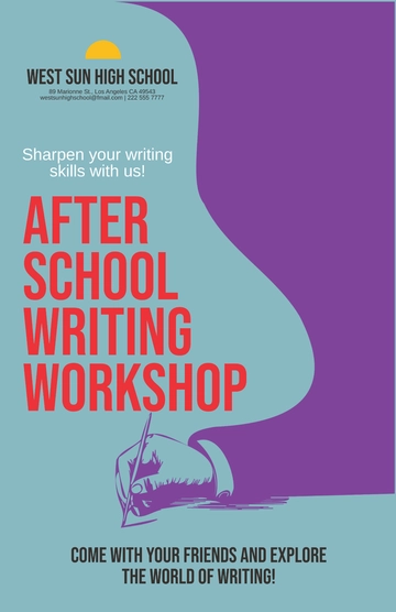 Free After School Activity Poster Template to Edit Online