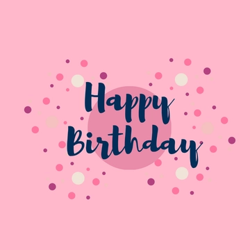 Free Happy Birthday Pink Glitter Clipart Template to Edit Online