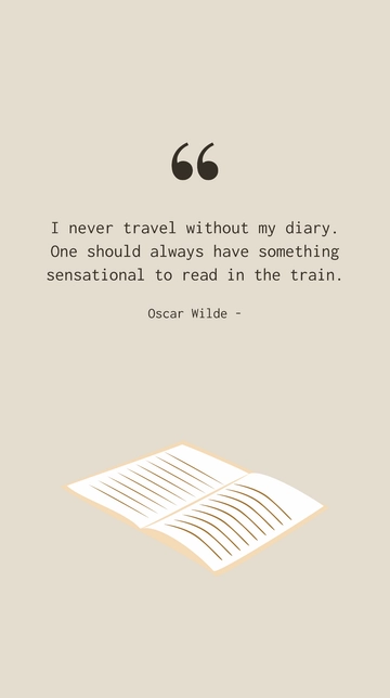 Free Oscar Wilde's Travel Diary Quote Template to Edit Online
