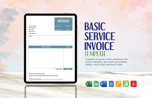 Basic Service Invoice Template