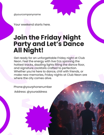 Free Friday Nightclub Flyer Template to Edit Online