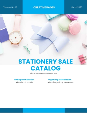 Free Stationery Sale Catalog Template to Edit Online