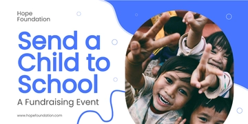 Free Back To School Fundraising Banner Template to Edit Online