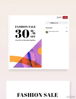 Elegant Fashion Sale Pinterest Pin Template