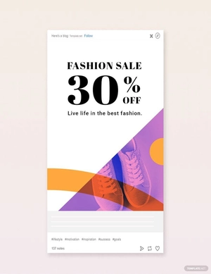 Elegant Fashion Sale Tumblr Post Template