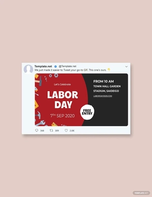 Labor Day Twitter Post Template