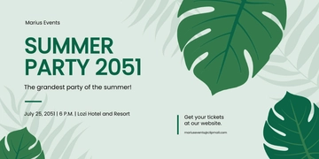 Free Summer Party Banner Template to Edit Online