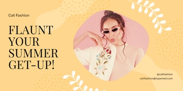 Free Summer Fashion Banner Template to Edit Online