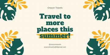 Free Summer Travel Banner Template to Edit Online