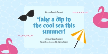 Free Summer Beach Banner Template to Edit Online