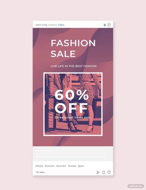 Fashion Sale Offers Tumblr Post Template