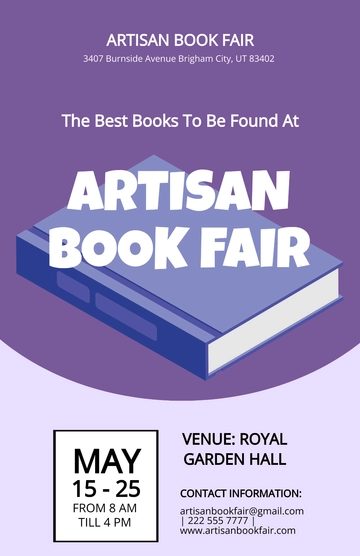 Free Art Book Fair Poster Template to Edit Online