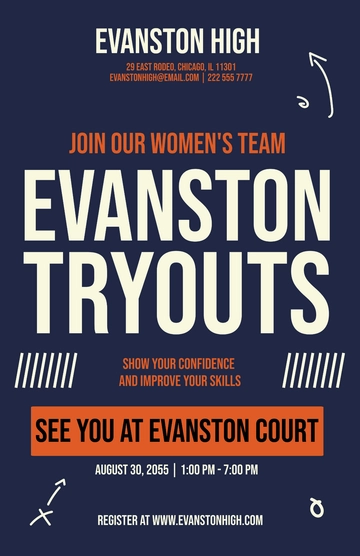 Free Girls Basketball Poster Template to Edit Online