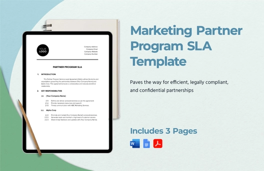 Marketing Partner Program SLA Template Marketing Partner Program SLA Template