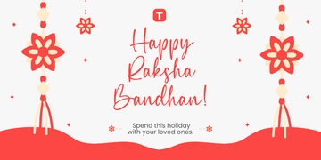 Free Raksha Bandhan Calligraphy Banner Template to Edit Online