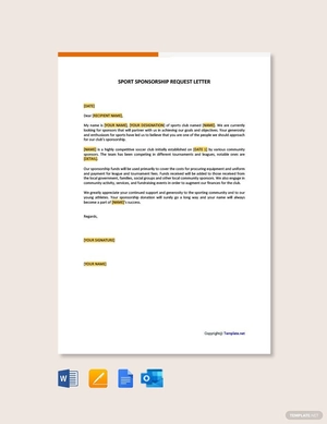 Sport Sponsorship Request Letter