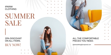 Free Summer Sale Banner Template to Edit Online