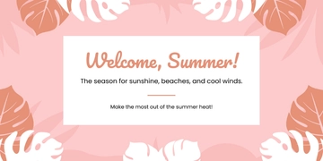 Free Welcome Summer Banner Template to Edit Online