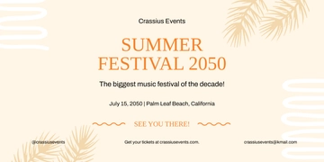 Free Summer Festival Banner Template to Edit Online