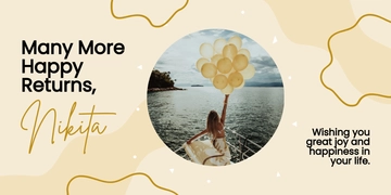 Free Gold Birthday Banner Template to Edit Online