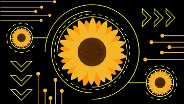 Free Sunflower Virtual Background Template to Edit Online