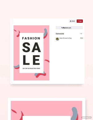 Modern Fashion Sale Pinterest Pin Template