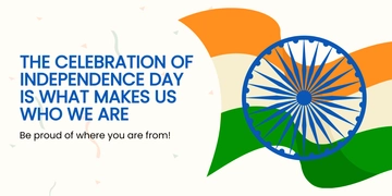 Free Patriotic Indian Independence Day Banner Template to Edit Online