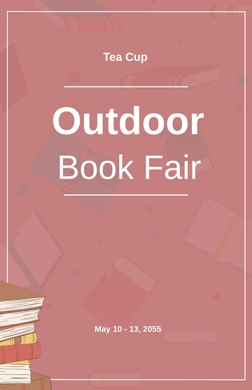 Free Book Fair Advertisement Poster Template to Edit Online